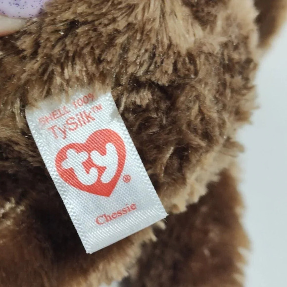 Ty Beanie Boos TySilk Chessie Brown Monkey Plush Stuffed Animal with Hang Tag - Picture 6 of 8